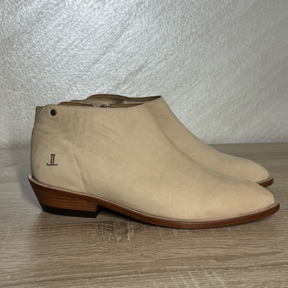 Lucchese Women’s 9.5B Kate Goat Size Zip   Sand Low Ankle Boots Western Boho - Picture 3 of 13